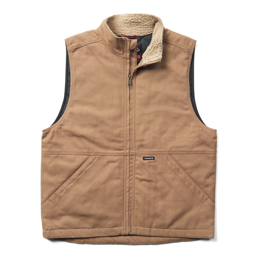 jaxon sherpa collar canvas vest