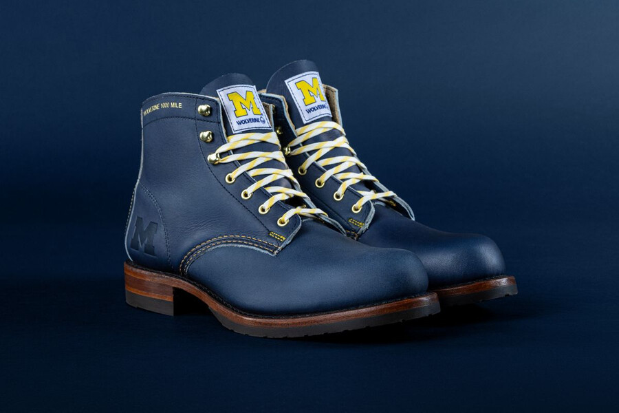 wolverine x university of michigan team 144 commemorative 1000 mile boot