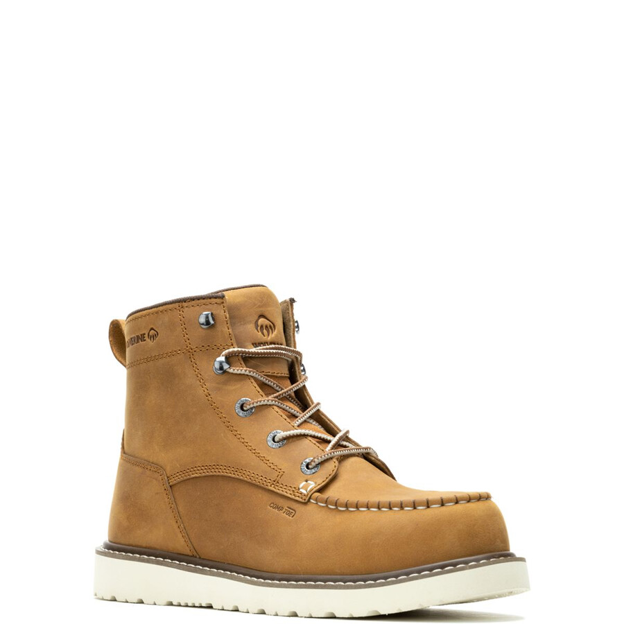 trade wedge unlined 6 moc-toe composite-toe work boot