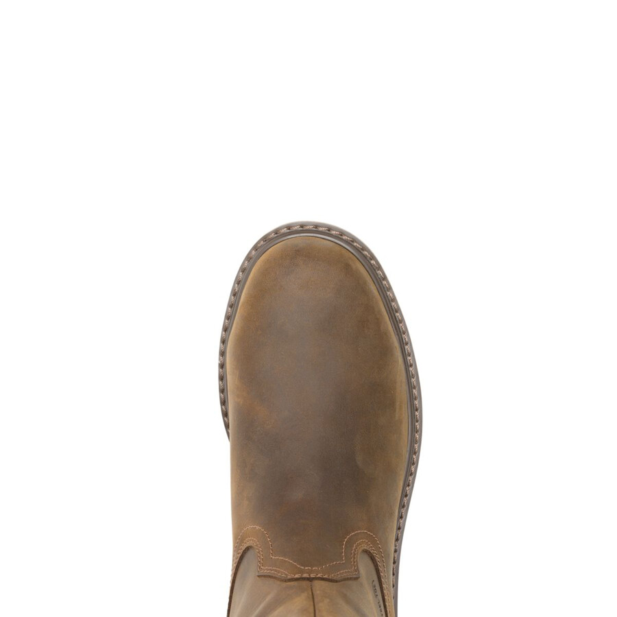 wolverine x jordan davis bronc wedge steel-toe waterproof work wellington