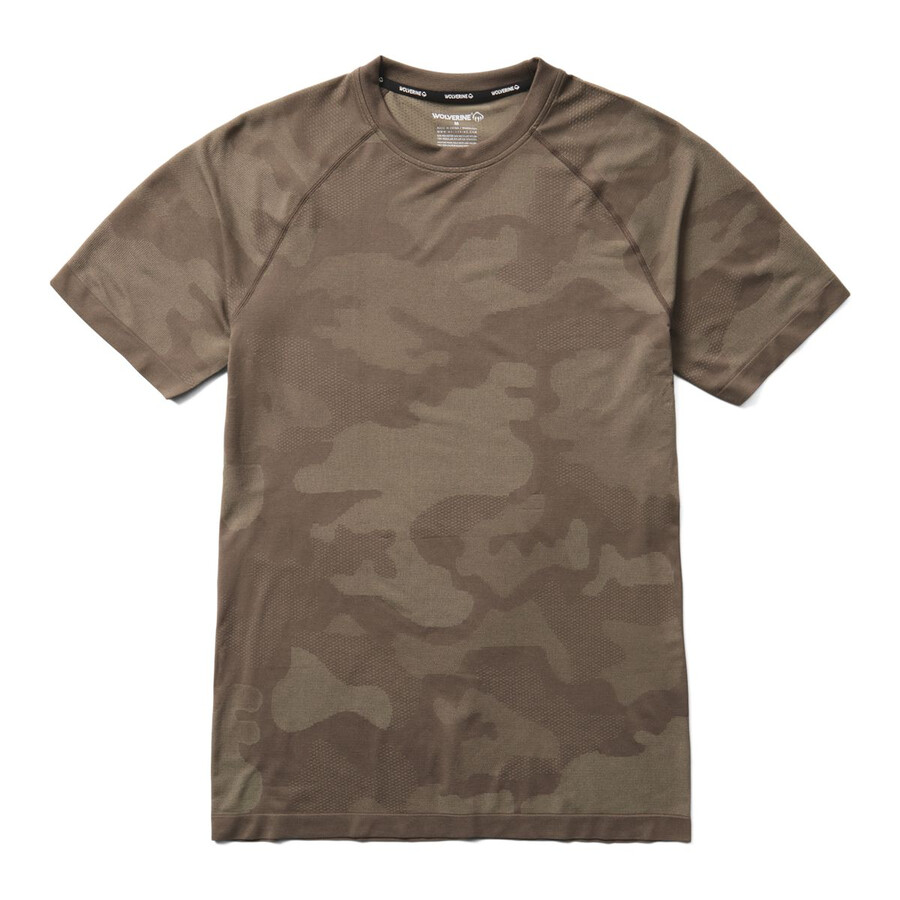 camo mesh crew neck undershirt