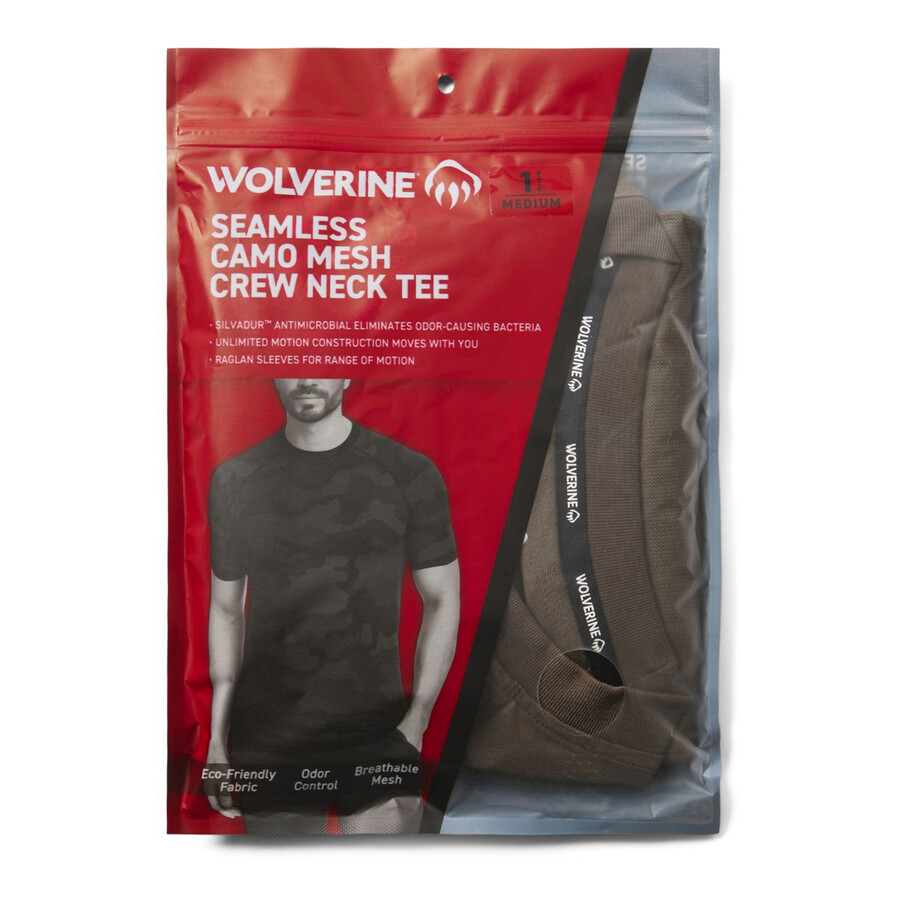 camo mesh crew neck undershirt