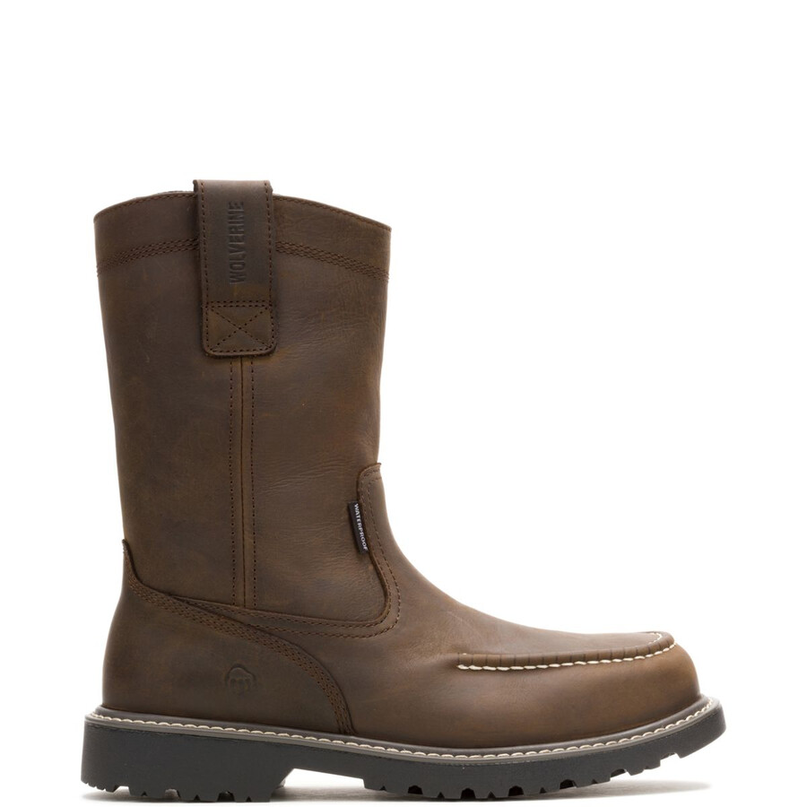 floorhand moc-toe steel-toe pull-on work wellington