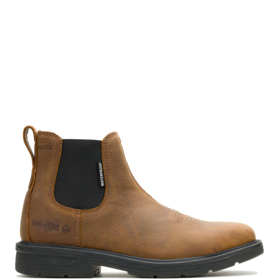 rancher level chelsea slip-on steel-toe work boot