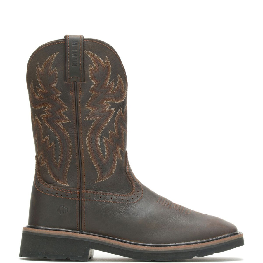 rancher square-toe steel-toe wellington