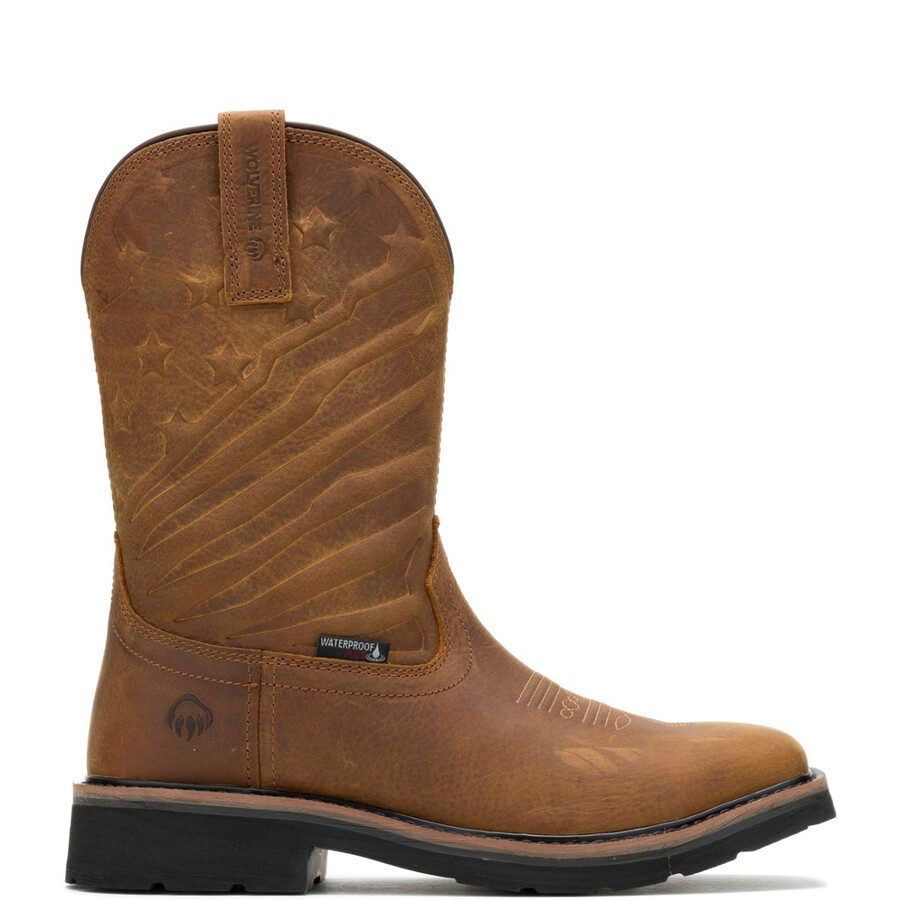 rancher flag lx steel-toe wellington work boot
