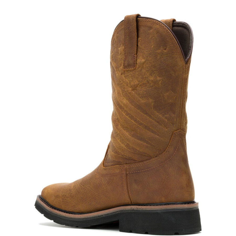 rancher flag lx steel-toe wellington work boot