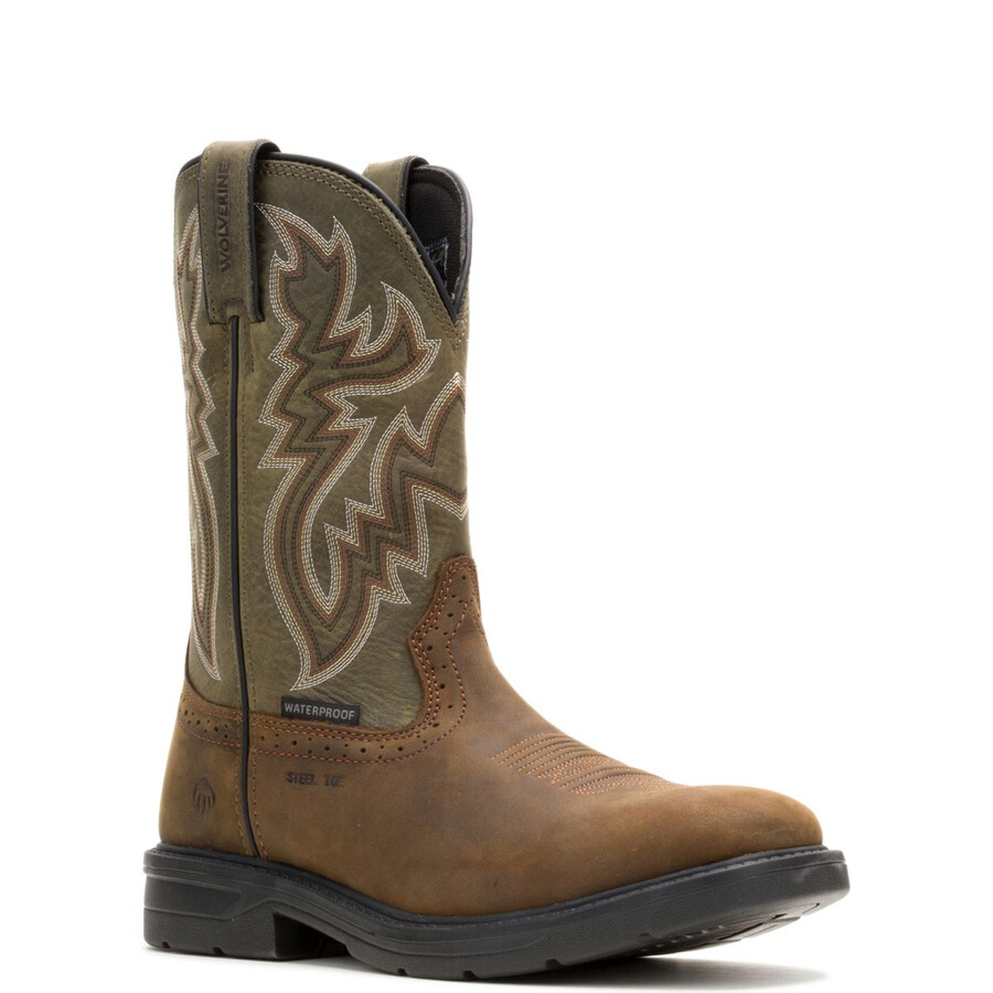 rancher level steel-toe pull-on work wellington