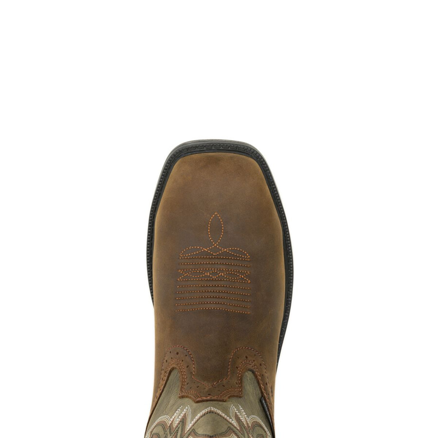 rancher level steel-toe pull-on work wellington