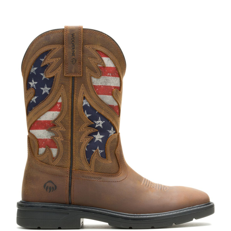 rancher flag wellington work boot