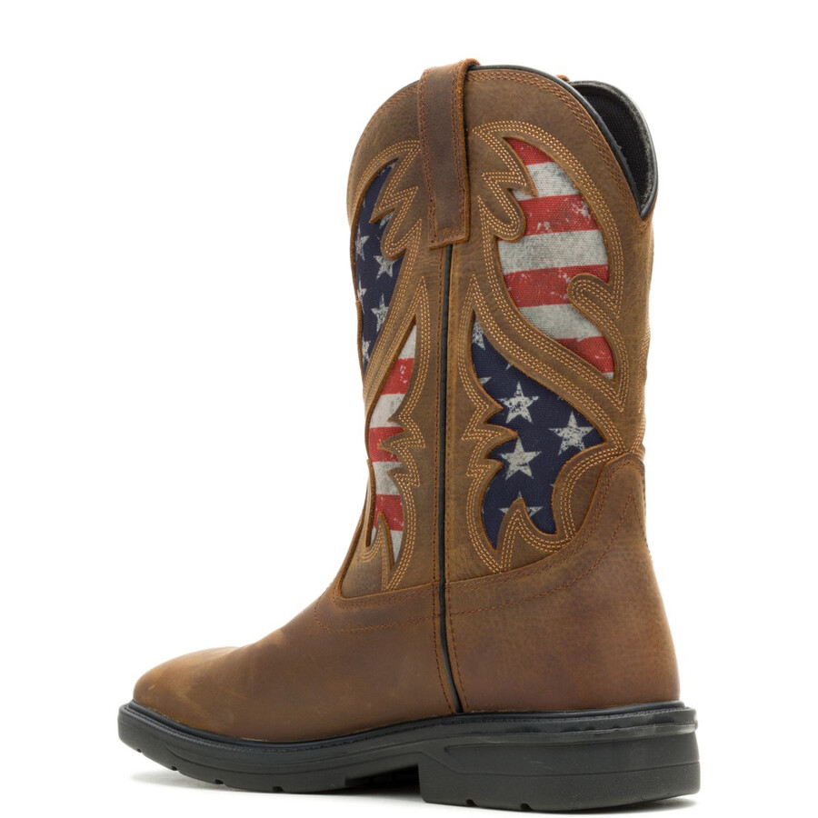 rancher flag wellington work boot