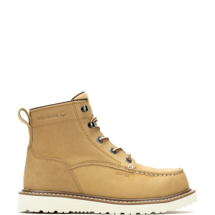 trade wedge unlined 6 moc-toe composite-toe work boot