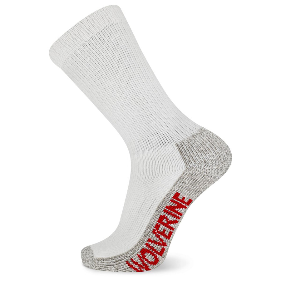 2-pk steel-toe cotton crew sock