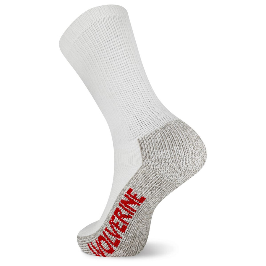 2-pk steel-toe cotton crew sock