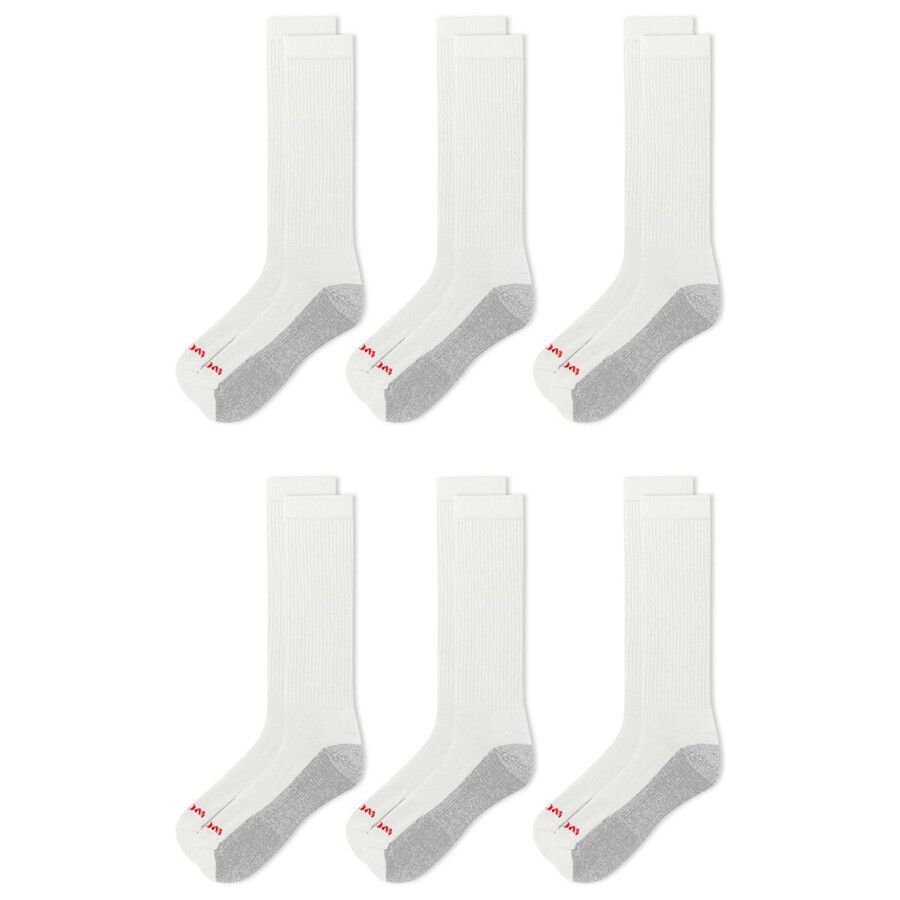 6-pk cotton comfort steel-toe crew sock