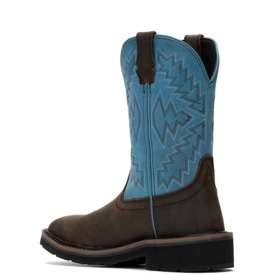 rancher arrow steel-toe wellington work boot