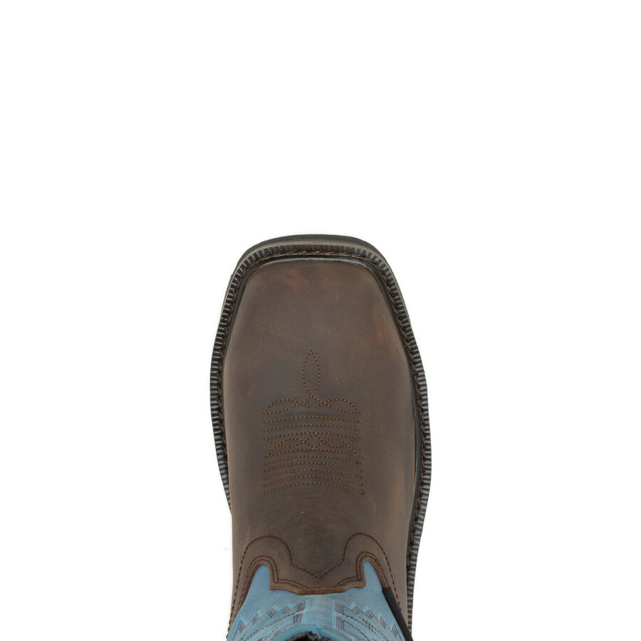 rancher arrow steel-toe wellington work boot
